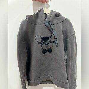 Emile et Ida Gray Hoodie with Dog Print